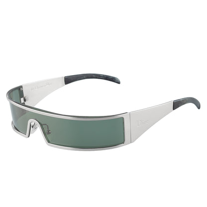 Christian Dior "Dior Punk" Silver Shield Sunglasses 3Y6W7