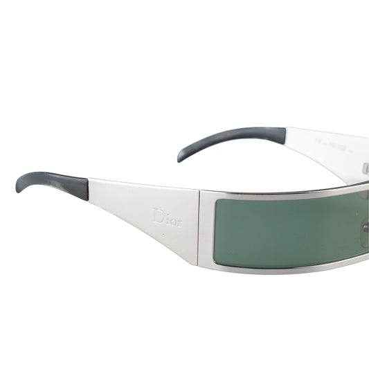 Christian Dior "Dior Punk" Silver Shield Sunglasses 3Y6W7