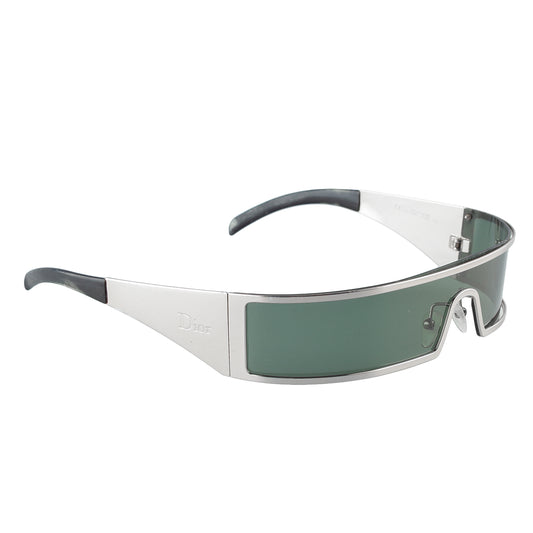 Christian Dior "Dior Punk" Silver Shield Sunglasses 3Y6W7
