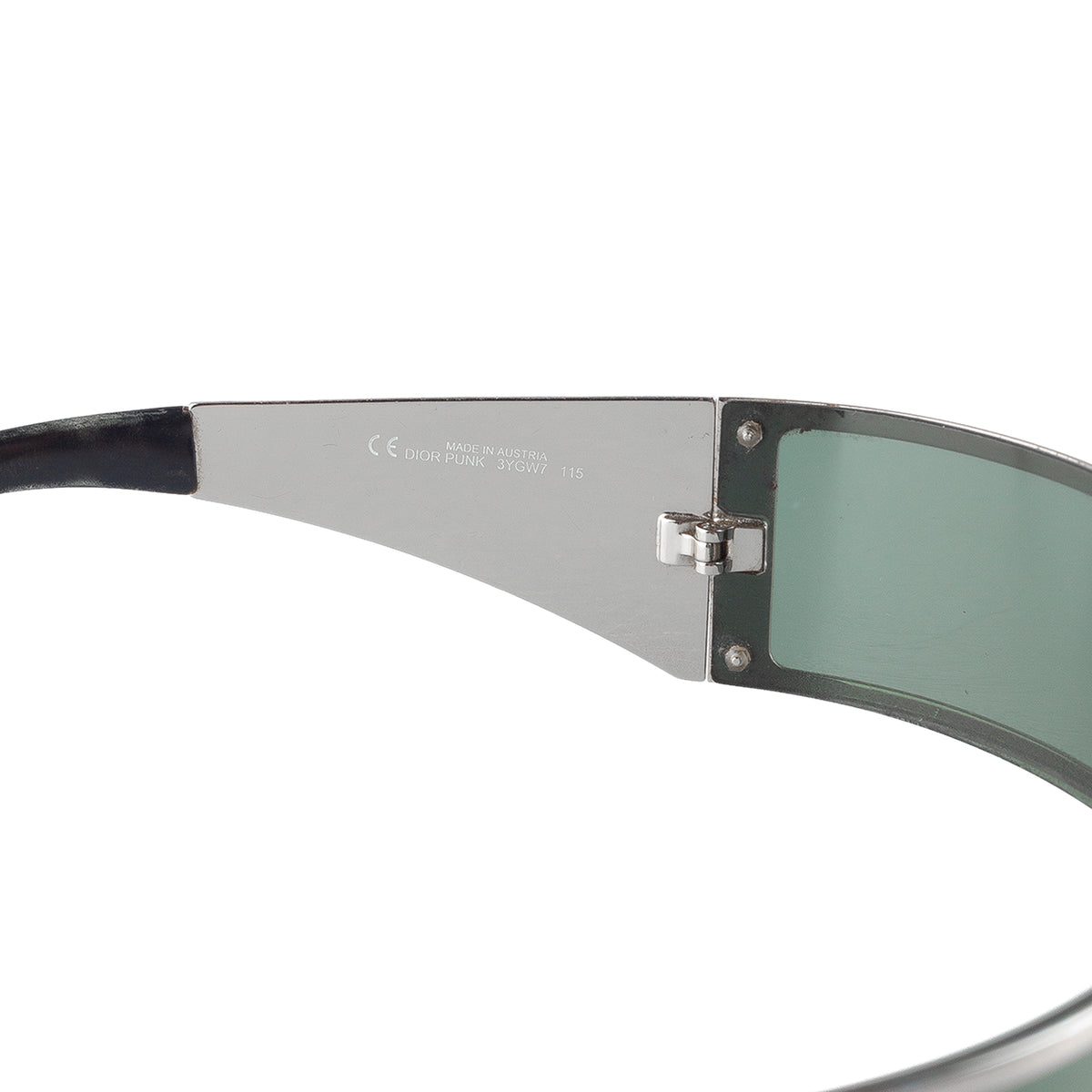 Christian Dior "Dior Punk" Silver Shield Sunglasses 3Y6W7