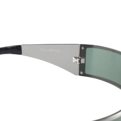 Christian Dior "Dior Punk" Silver Shield Sunglasses 3Y6W7
