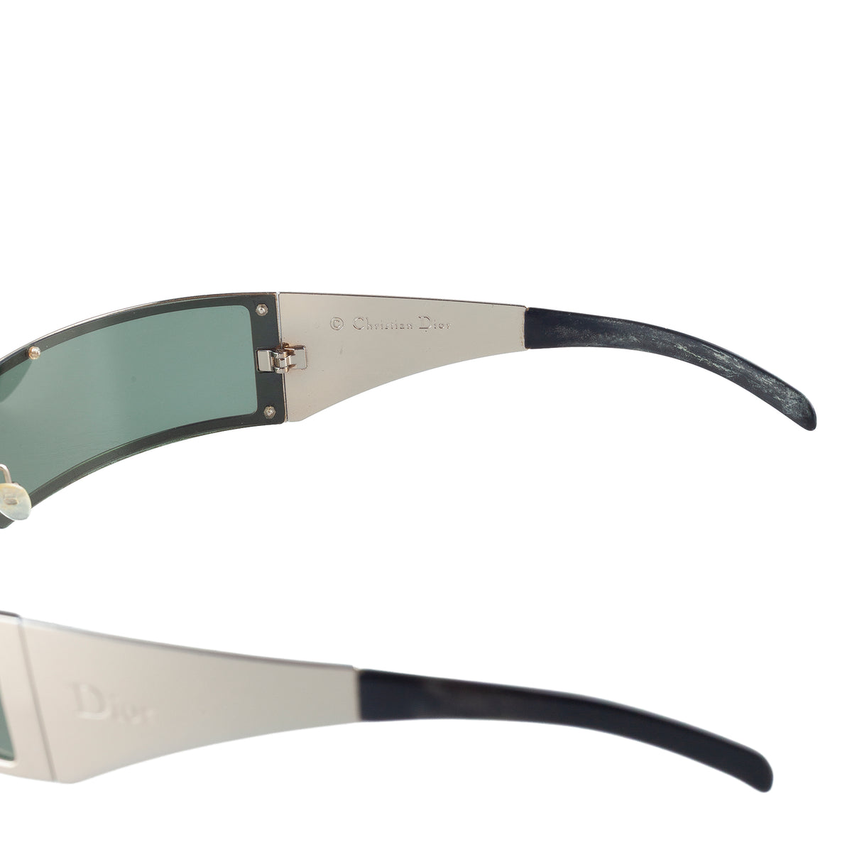 Christian Dior "Dior Punk" Silver Shield Sunglasses 3Y6W7