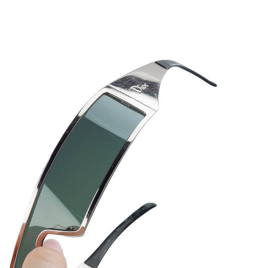 Christian Dior "Dior Punk" Silver Shield Sunglasses 3Y6W7