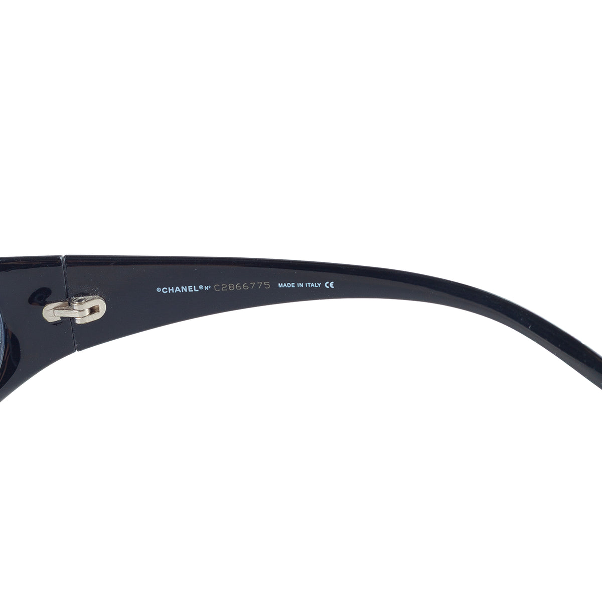 Chanel 6004-B Black Wrap Rhinestone Sunglasses