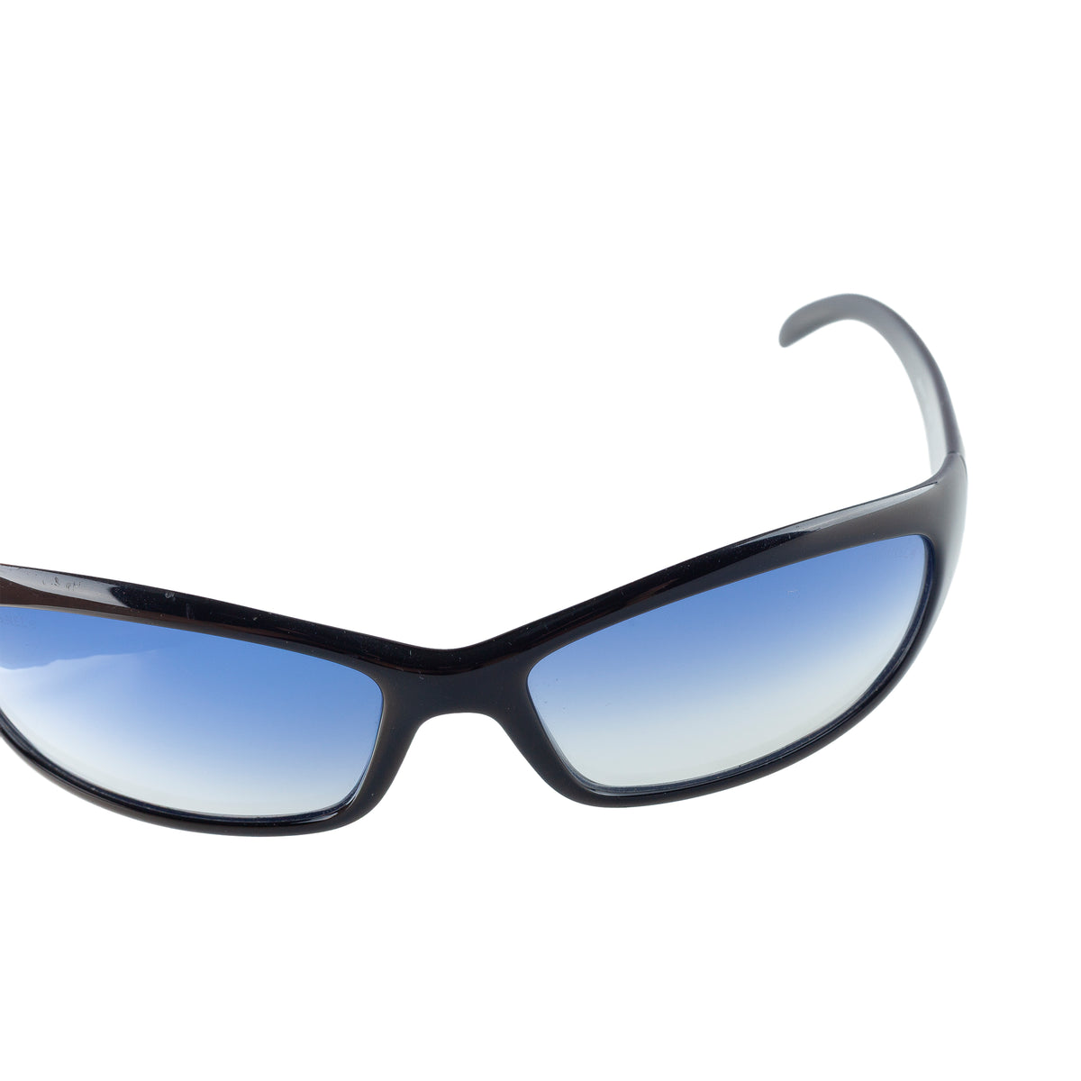Chanel 6004-B Black Wrap Rhinestone Sunglasses