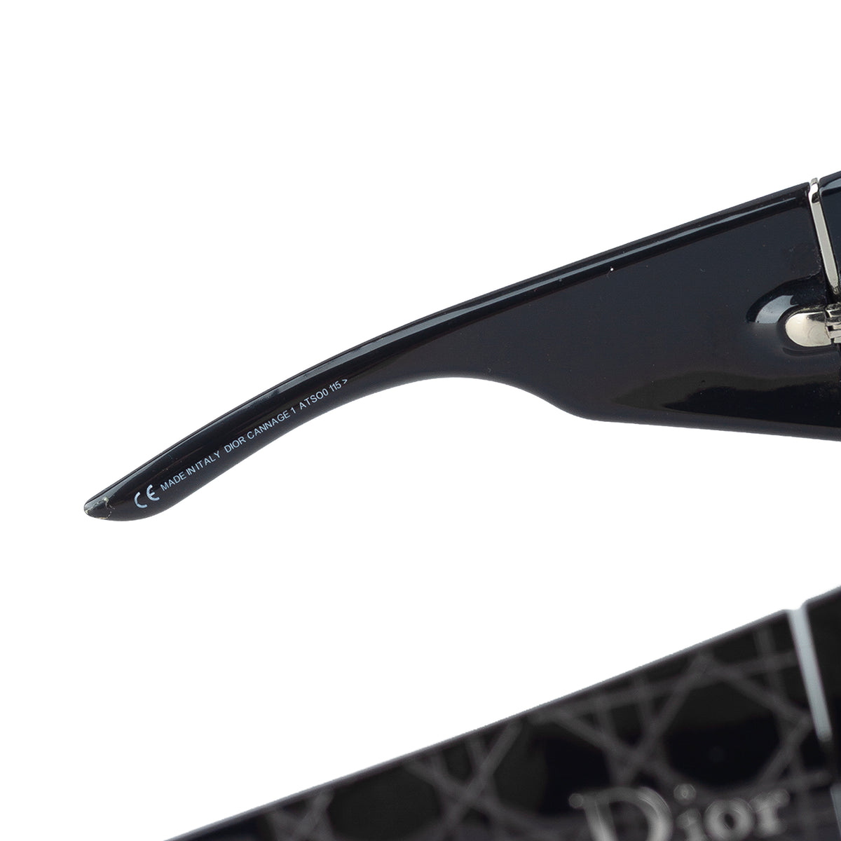 Christian Dior Cannage 1 Black Oversized Shield Sunglasses
