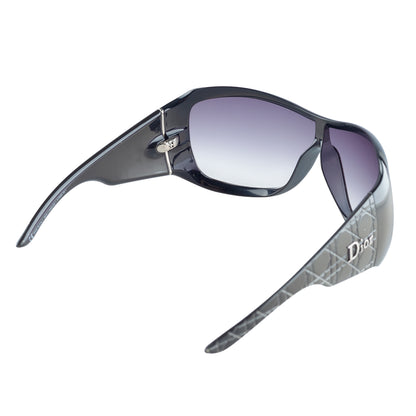 Christian Dior Cannage 1 Black Oversized Shield Sunglasses