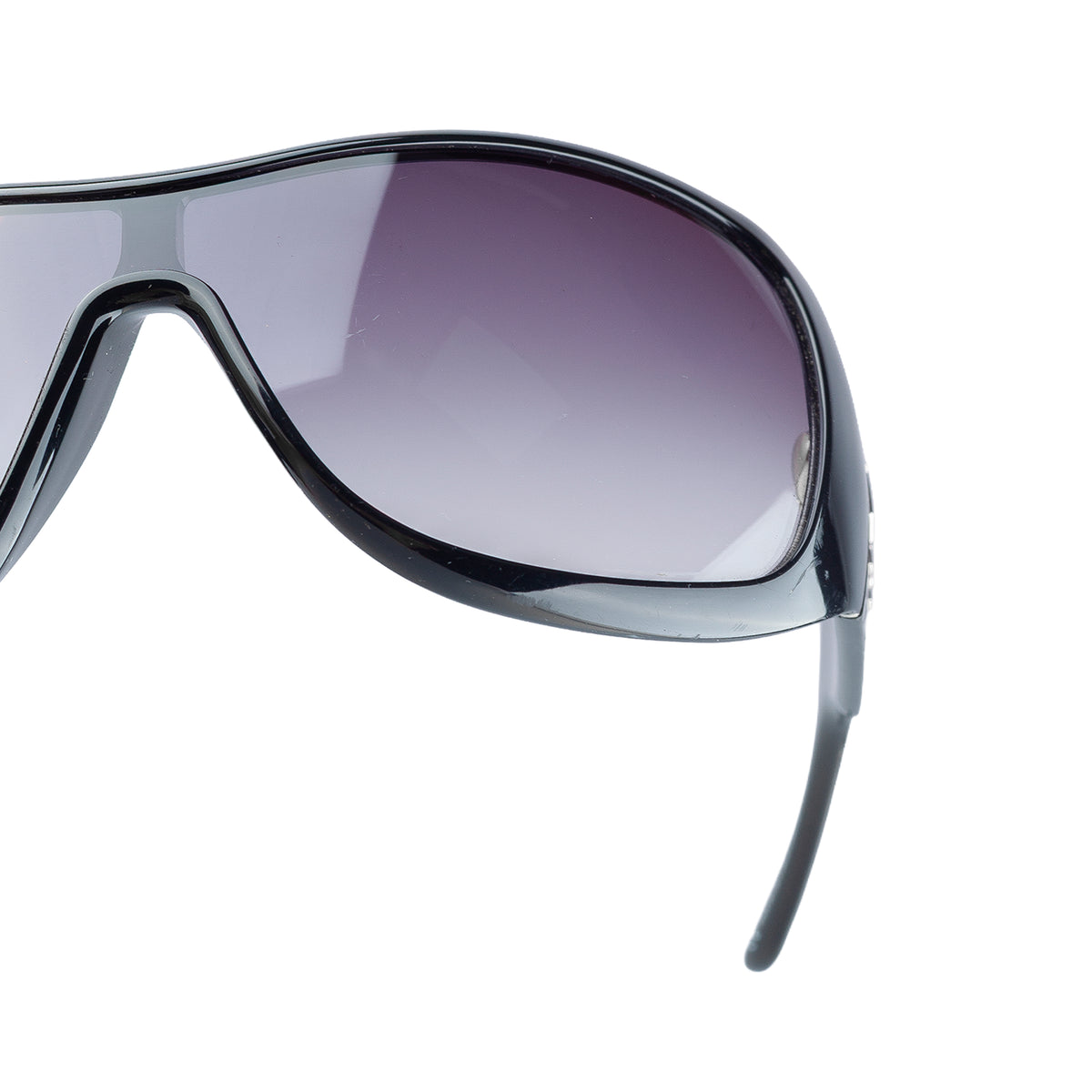 Christian Dior Cannage 1 Black Oversized Shield Sunglasses