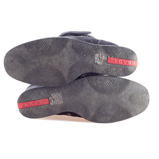 Prada Navy Vintage Wedge Sneakers (38 IT / 39 EU)