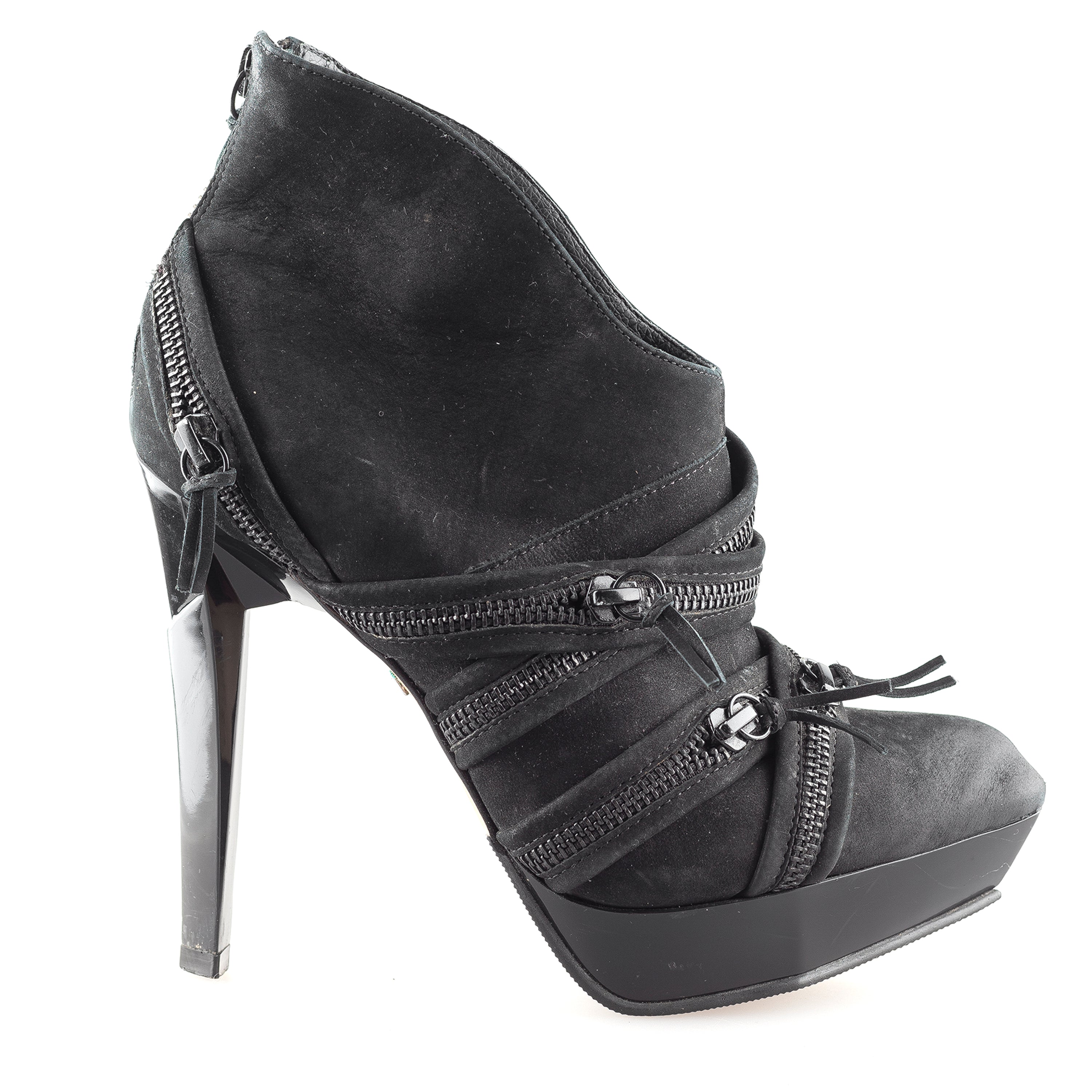 Buffalo Black Vintage Platform Boots (39 EU)