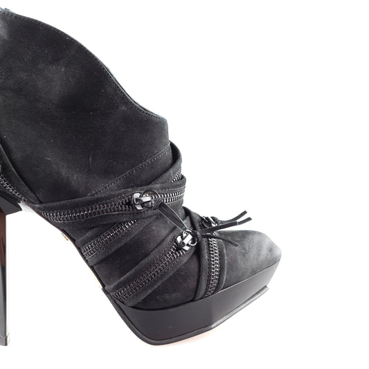 Buffalo Black Vintage Platform Boots (39 EU)