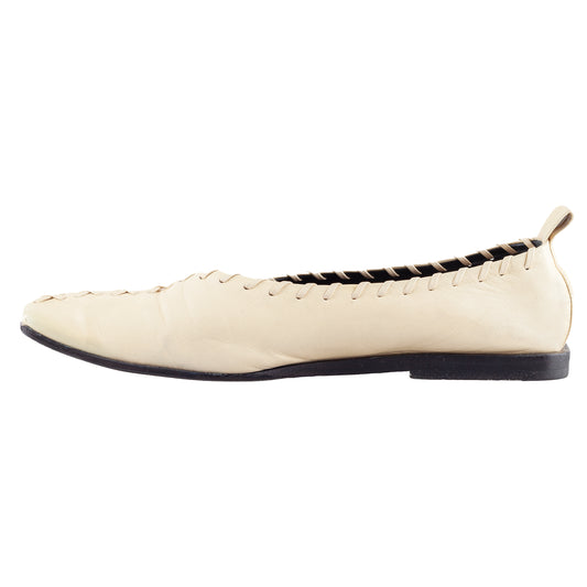 JIL SANDER Leather Ballet Beige Flats (39 IT/40 EU)