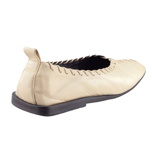 JIL SANDER Leather Ballet Beige Flats (39 IT/40 EU)