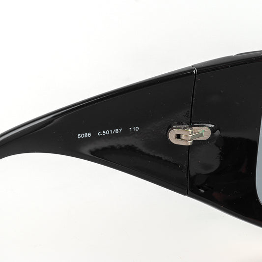 Chanel 5086 C. 501/87 Black Shield Vintage Sunglasses