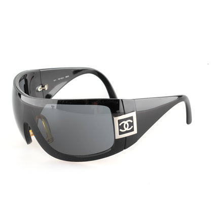 Chanel 5086 C. 501/87 Black Shield Vintage Sunglasses