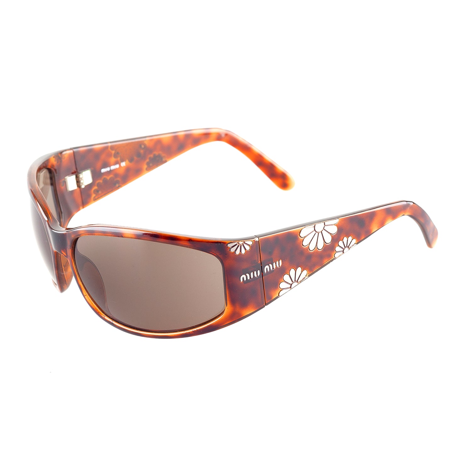 Miu Miu SMU15F 3AK-3N1 Brown Tortoise Vintage Sunglasses
