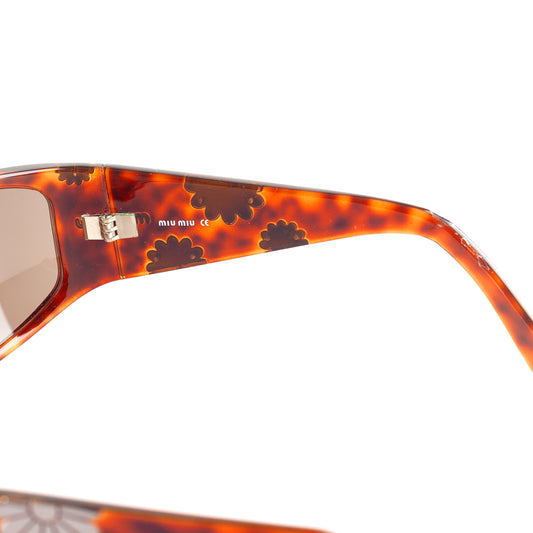 Miu Miu SMU15F 3AK-3N1 Brown Tortoise Vintage Sunglasses