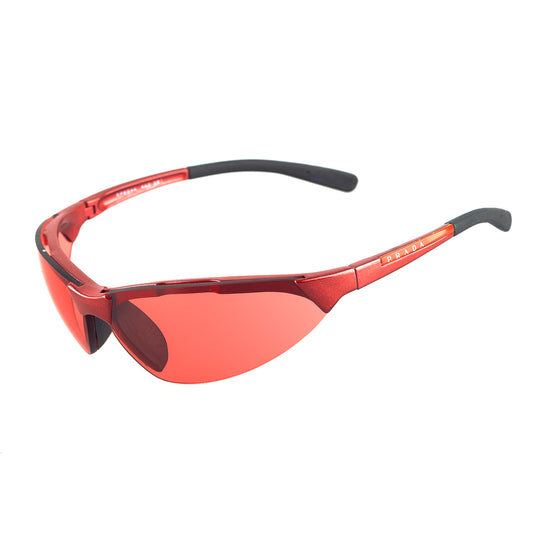 Prada SPS04A 4AD-3S1 Sport Vintage Red Wrap Sunglasses