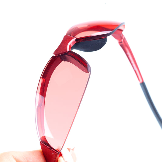 Prada SPS04A 4AD-3S1 Sport Vintage Red Wrap Sunglasses