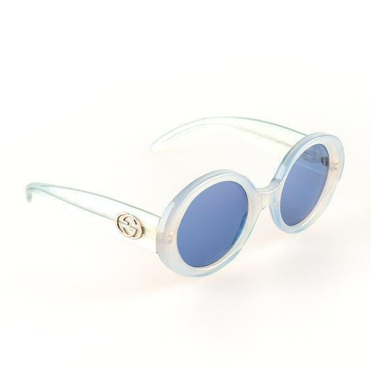 Gucci GG 2410/S 5BY Rounded Clear Blue Vintage Sunglasses