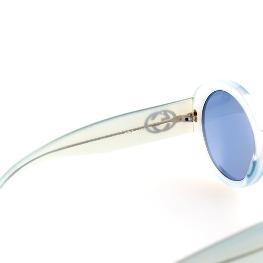 Gucci GG 2410/S 5BY Rounded Clear Blue Vintage Sunglasses