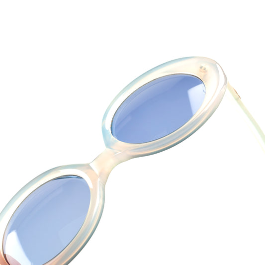 Gucci GG 2410/S 5BY Rounded Clear Blue Vintage Sunglasses