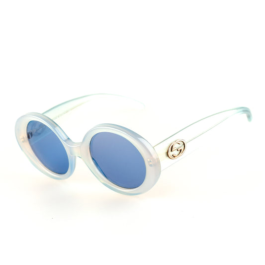 Gucci GG 2410/S 5BY Rounded Clear Blue Vintage Sunglasses