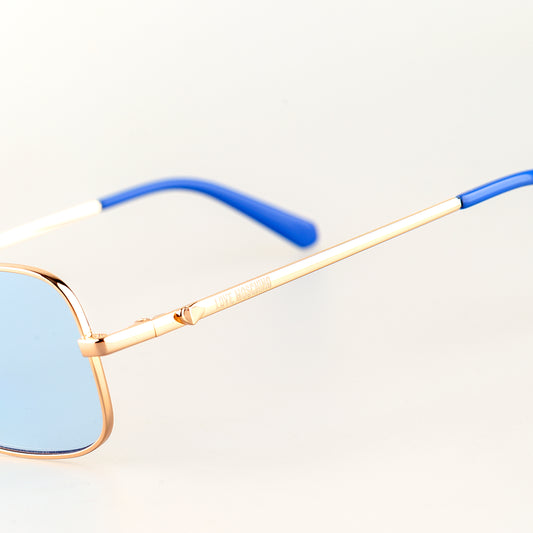Moschino MOL012/S MVUKU 1AB-1A1 Blue/Golden Sunglasses