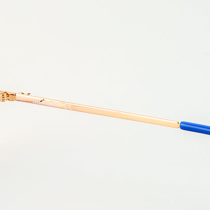 Moschino MOL012/S MVUKU 1AB-1A1 Blue/Golden Sunglasses