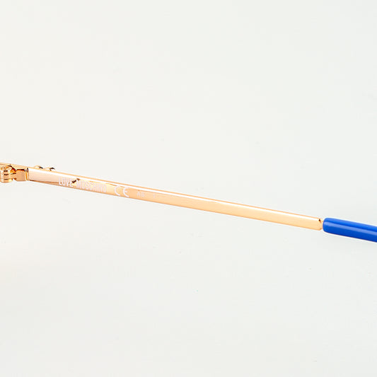 Moschino MOL012/S MVUKU 1AB-1A1 Blue/Golden Sunglasses