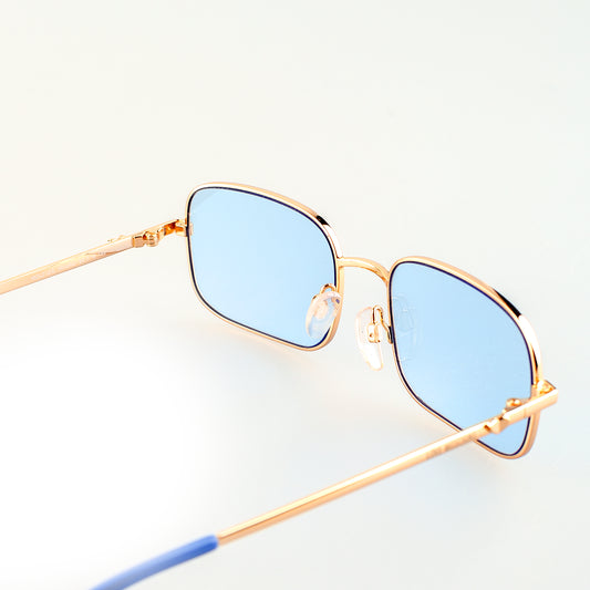 Moschino MOL012/S MVUKU 1AB-1A1 Blue/Golden Sunglasses