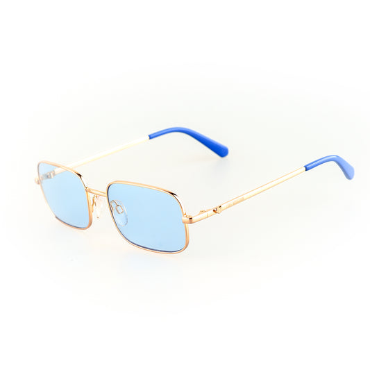 Moschino MOL012/S MVUKU 1AB-1A1 Blue/Golden Sunglasses