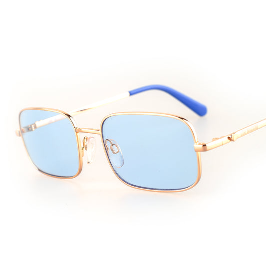 Moschino MOL012/S MVUKU 1AB-1A1 Blue/Golden Sunglasses