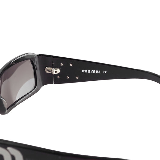 Miu Miu SMU04F 1AB-1A1 Black Vintage Sunglasses