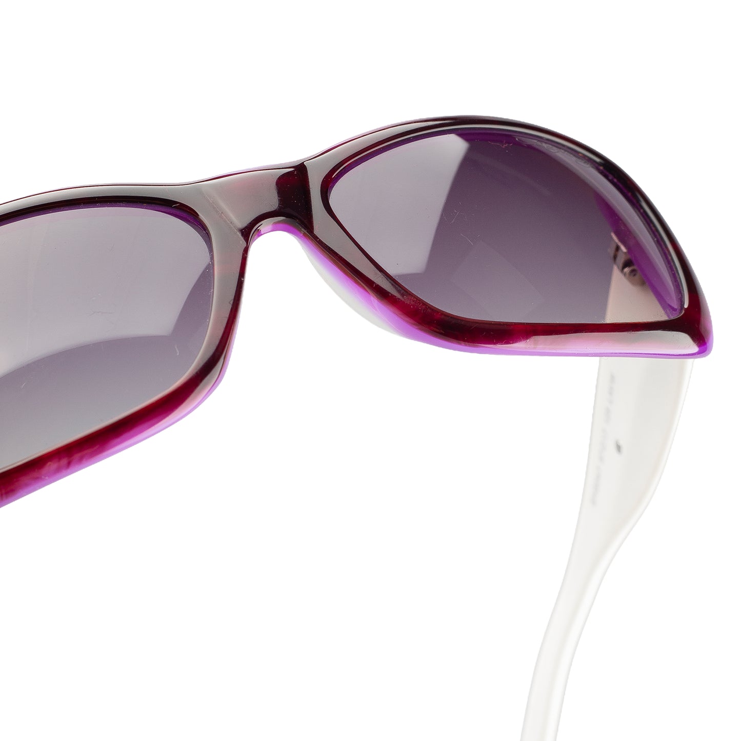 Ed Hardy White & Purple Crystal Skull Tattoo Sunglasses