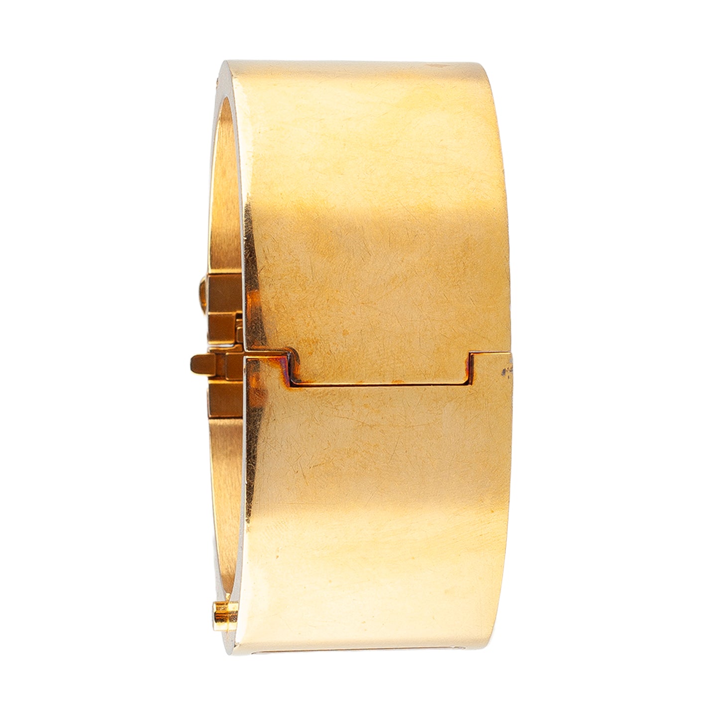 Dolce & Gabbana Vintage Snakeskin Print Gold Cuff Watch