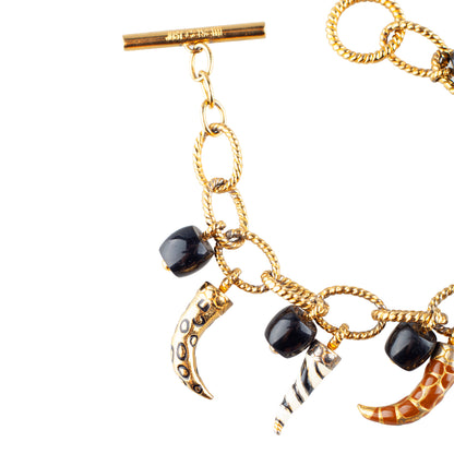 Just Cavalli Gold-Tone Horn Charm Bracelet