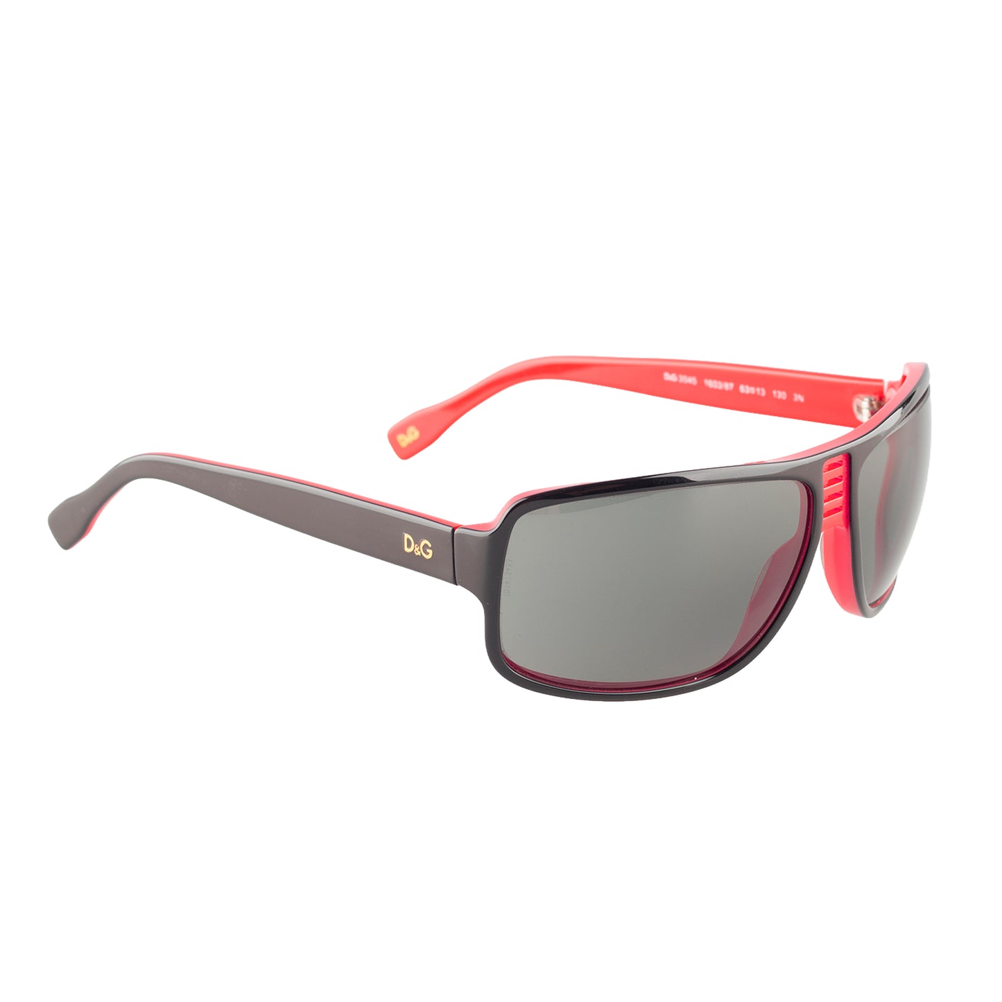 Dolce & Gabbana 3045 Black & Red Shield Sunglasses