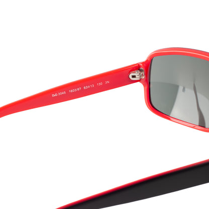 Dolce & Gabbana 3045 Black & Red Shield Sunglasses