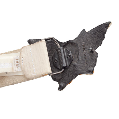 Diesel Angel White Leather Skull Butterfly Buckle Belt