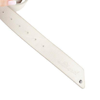 Diesel Angel White Leather Skull Butterfly Buckle Belt