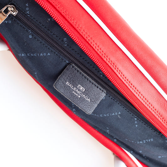 Balenciaga Vintage Red Bowling Shoulder Bag