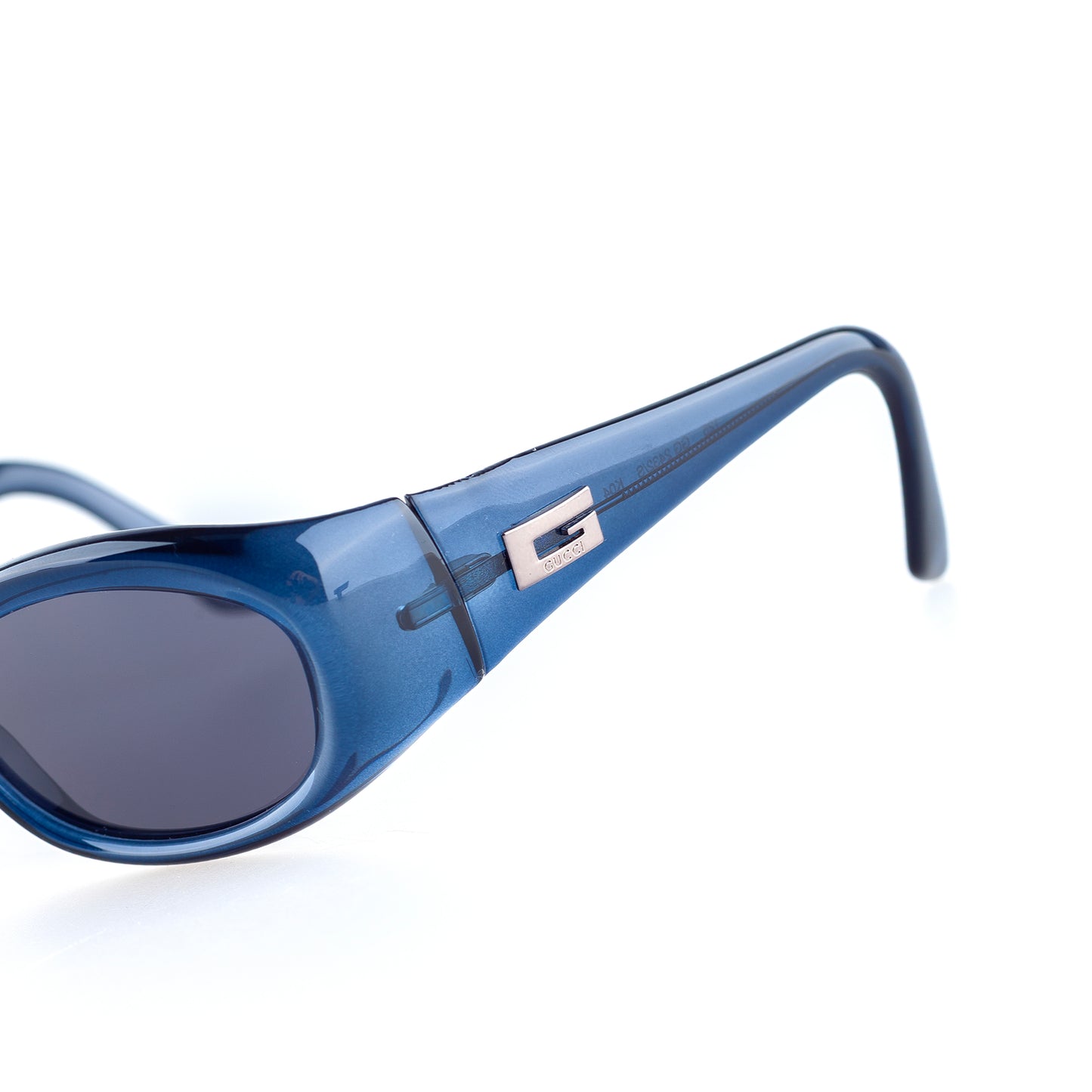 Gucci GG 2432/S K04 Blue Oval Vintage Sunglasses