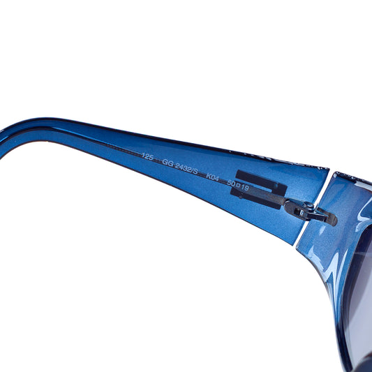 Gucci GG 2432/S K04 Blue Oval Vintage Sunglasses