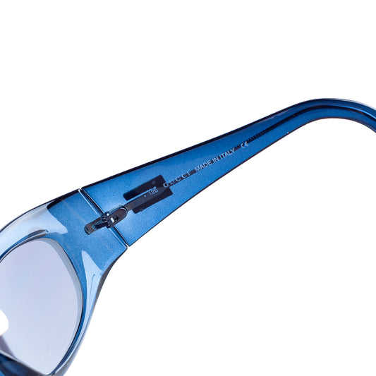 Gucci GG 2432/S K04 Blue Oval Vintage Sunglasses