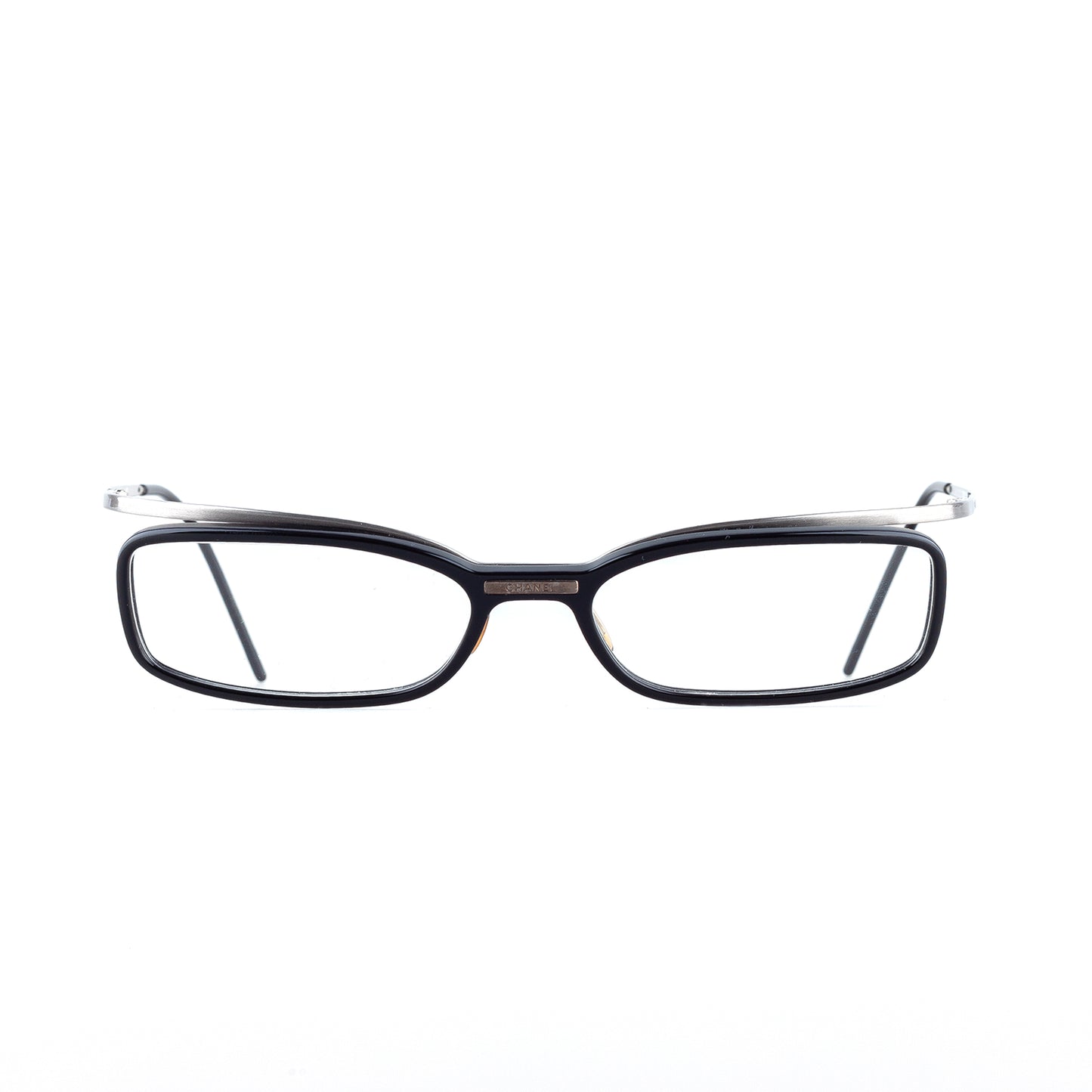 Chanel 3033 C.501 Black Flying Rim Glasses – Clear Demo Lenses (Non-Prescription)