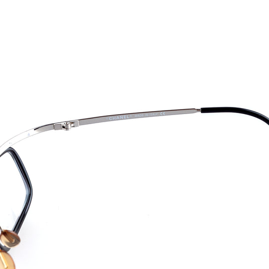 Chanel 3033 C.501 Black Flying Rim Glasses – Clear Demo Lenses (Non-Prescription)