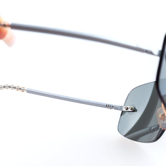 Chanel 4035 Dark Grey Rimless Vintage Sunglasses