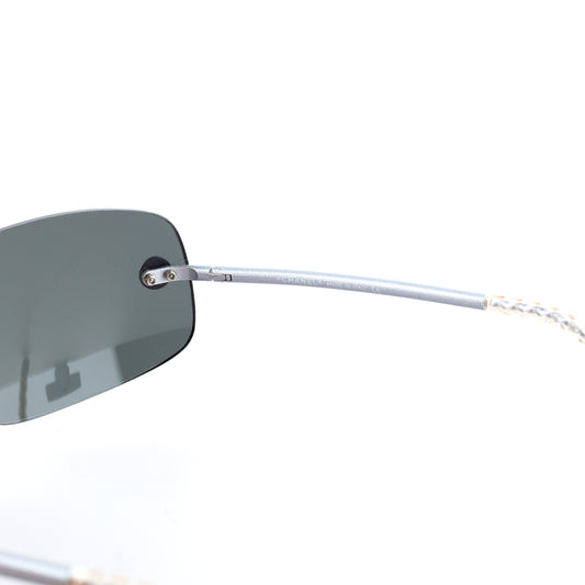 Chanel 4035 Dark Grey Rimless Vintage Sunglasses