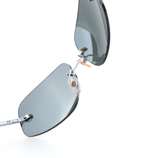 Chanel 4035 Dark Grey Rimless Vintage Sunglasses